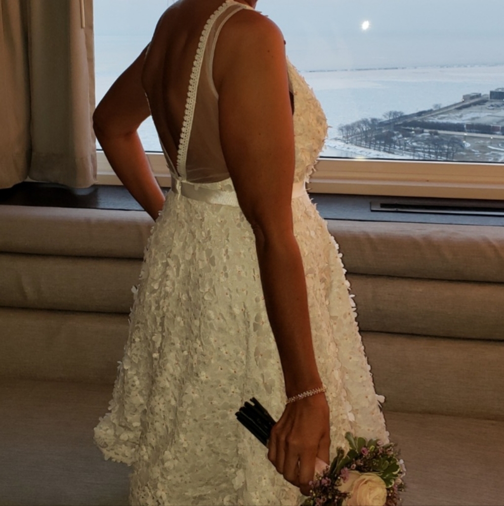 Beautiful White dress with sheer low back